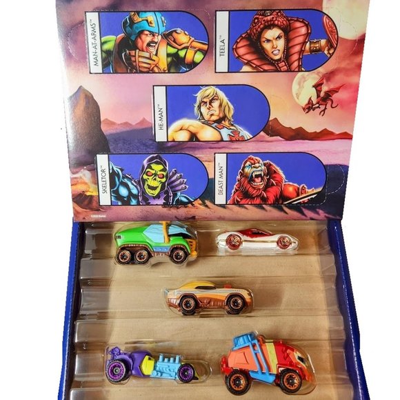NEW Hot Wheels He-Man Masters of the Universe 5-Pack 1:64 Scale Collectible Cars - Picture 2 of 12